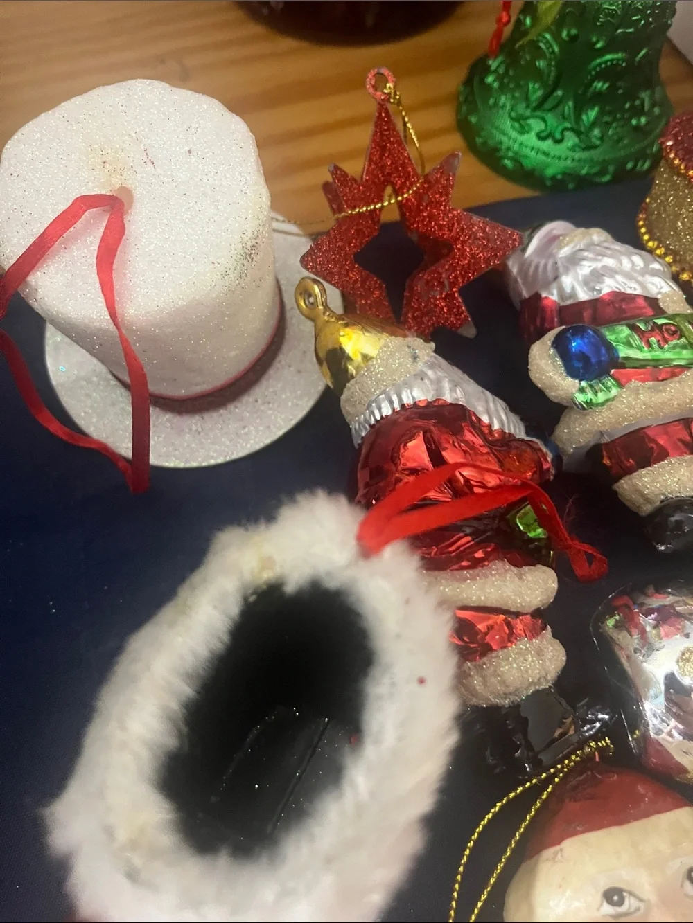 Vintage Red, Gold, Green, Blue Multicolor Christmas Ornament Lot